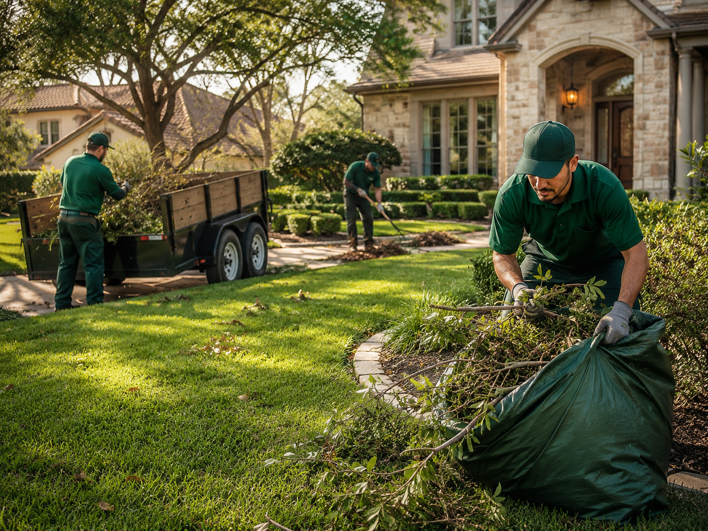 Property cleanup from Green Team Lawn Care