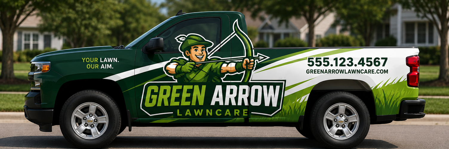 Green Team Lawn Care work truck